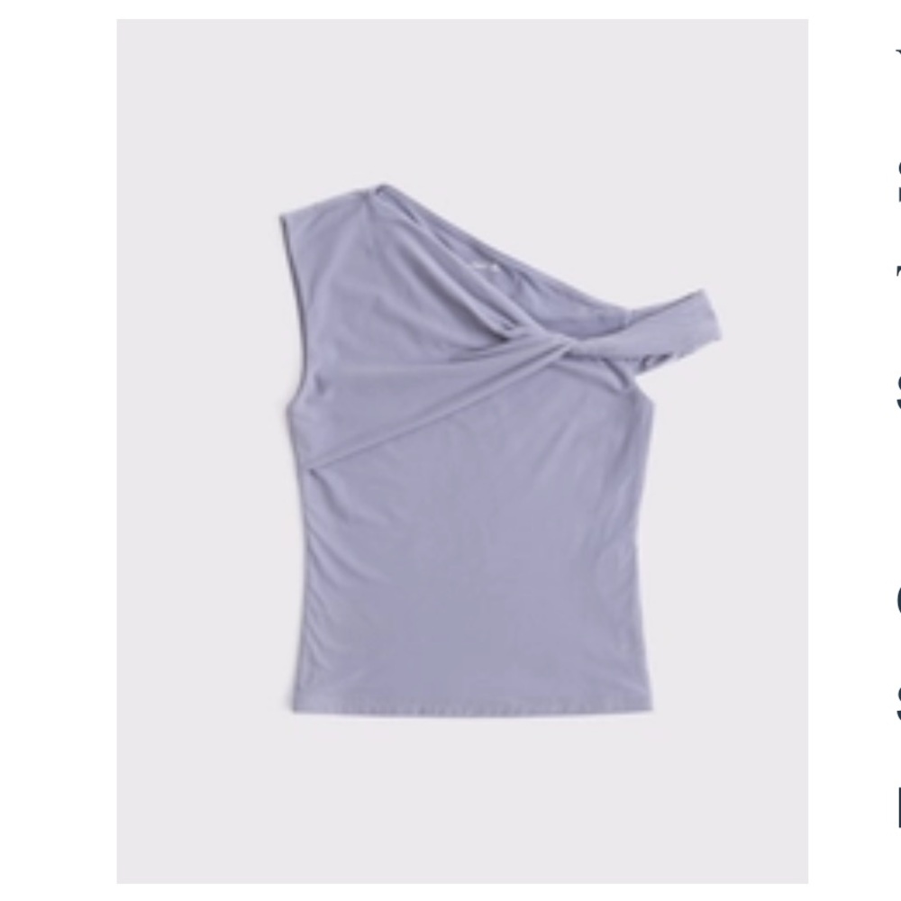 NEW! Abercrombie & Fitch Soft Matte Seamless Asymmetrical Top | Women’s Size M